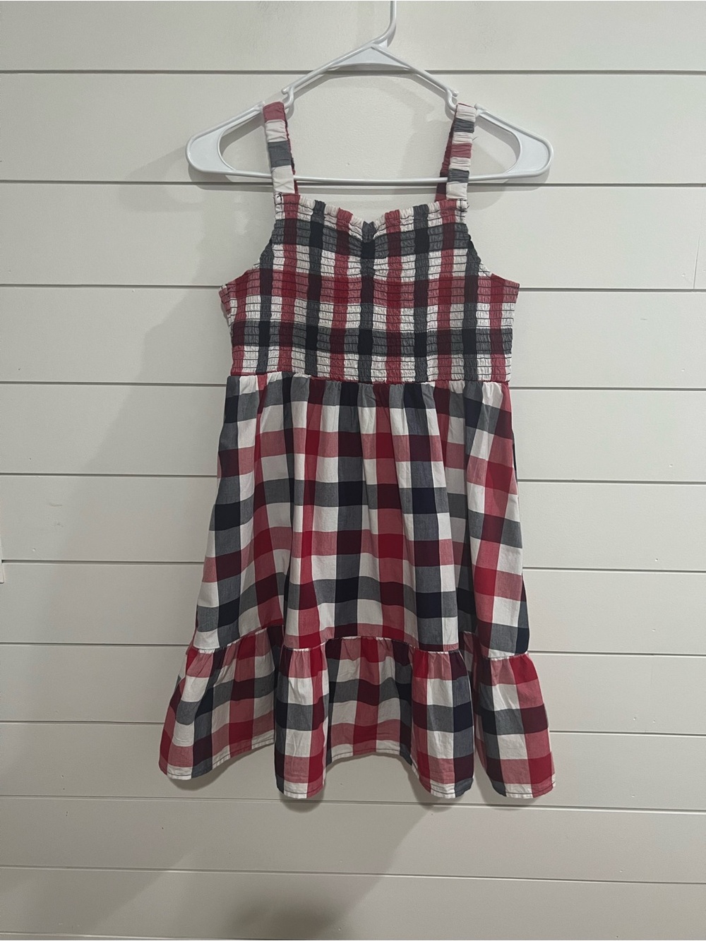 Children’s Place Red, Black & White Plaid Sundress